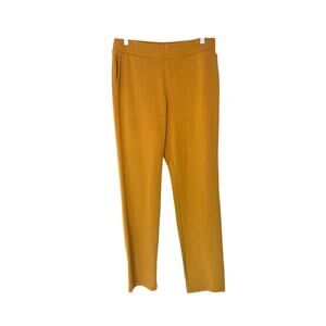 J. Jill Pure Jill Affinity French Terry Slim Leg Pants Yellow Pull On Small